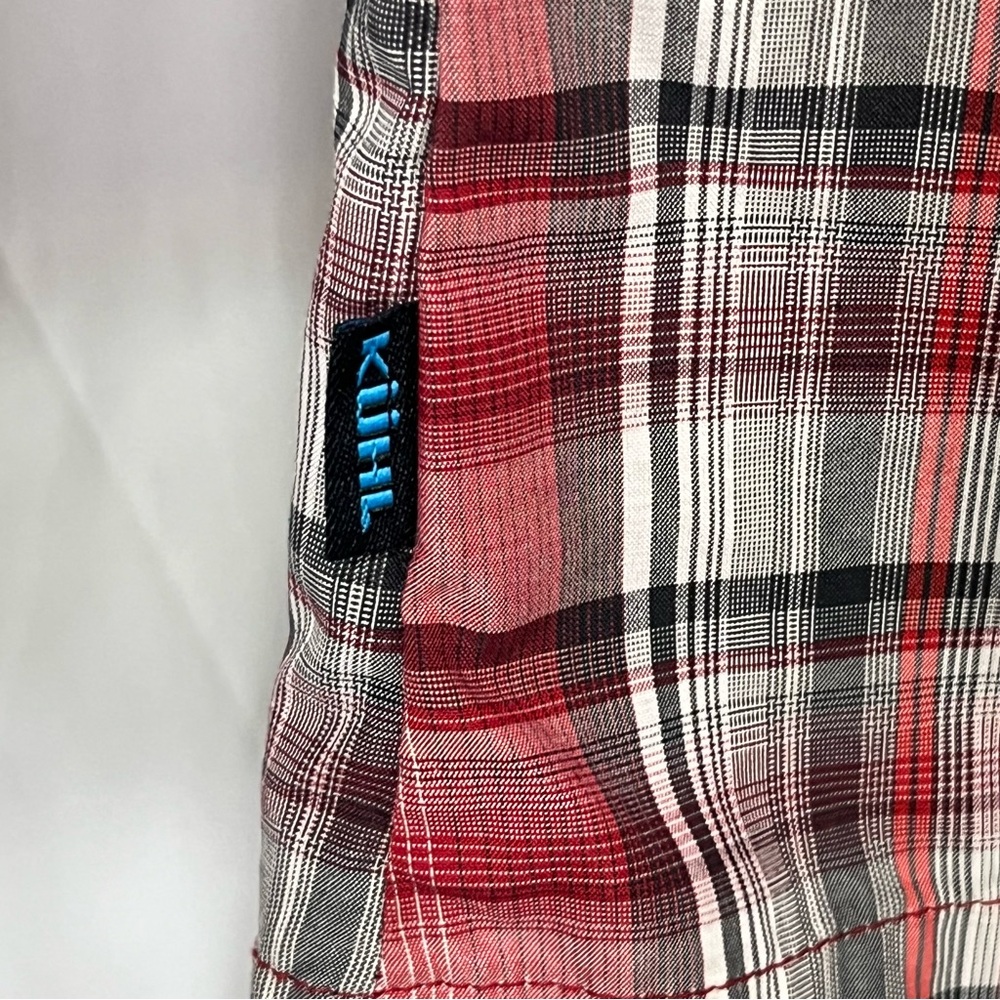 Kuhl Men's Eluxur Plaid Button Down Shirt Red & Gray Plaid Size Small Gorpcore - Picture 8 of 8